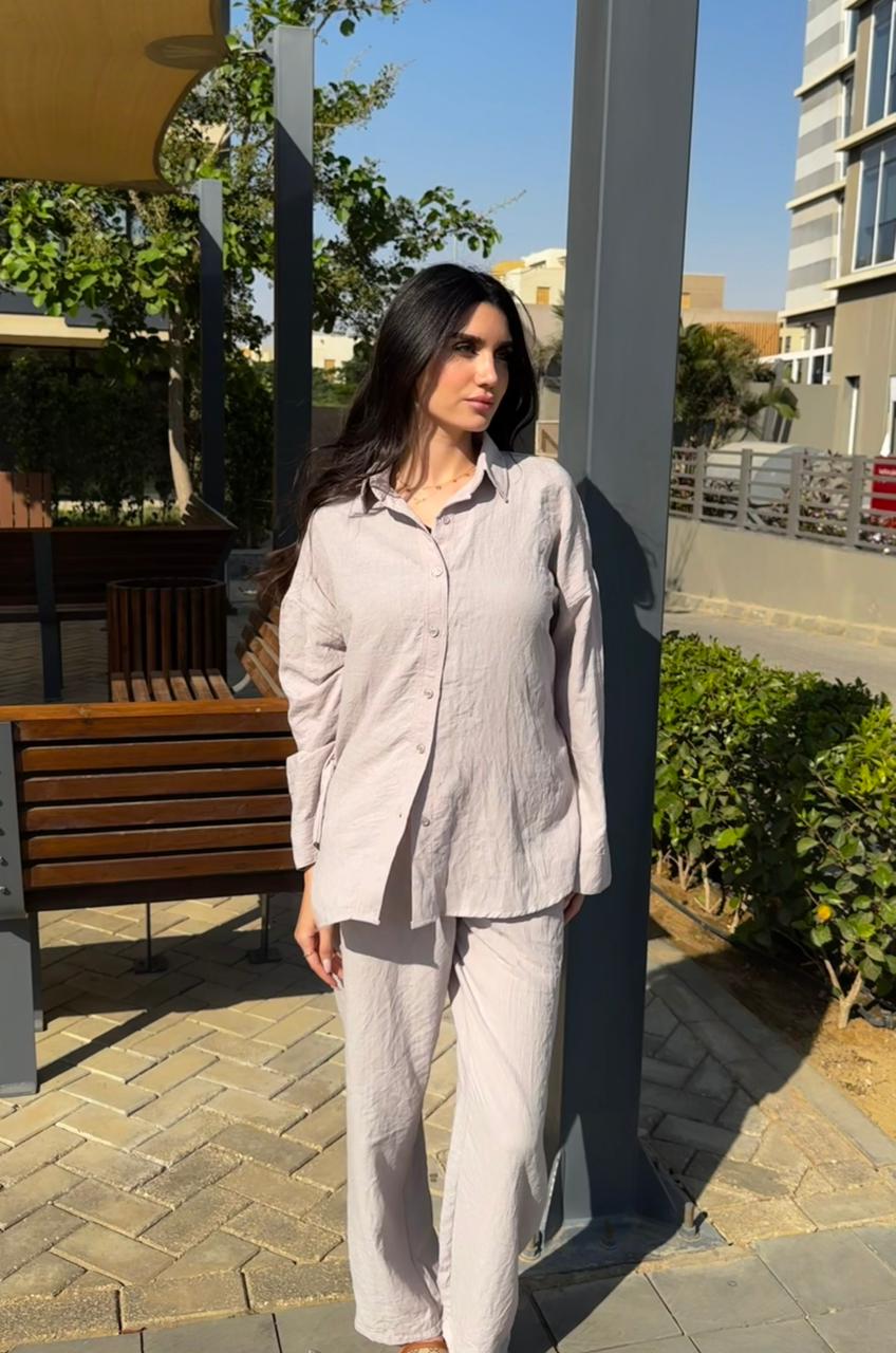 Greige Linen Set