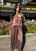 Brown silk set