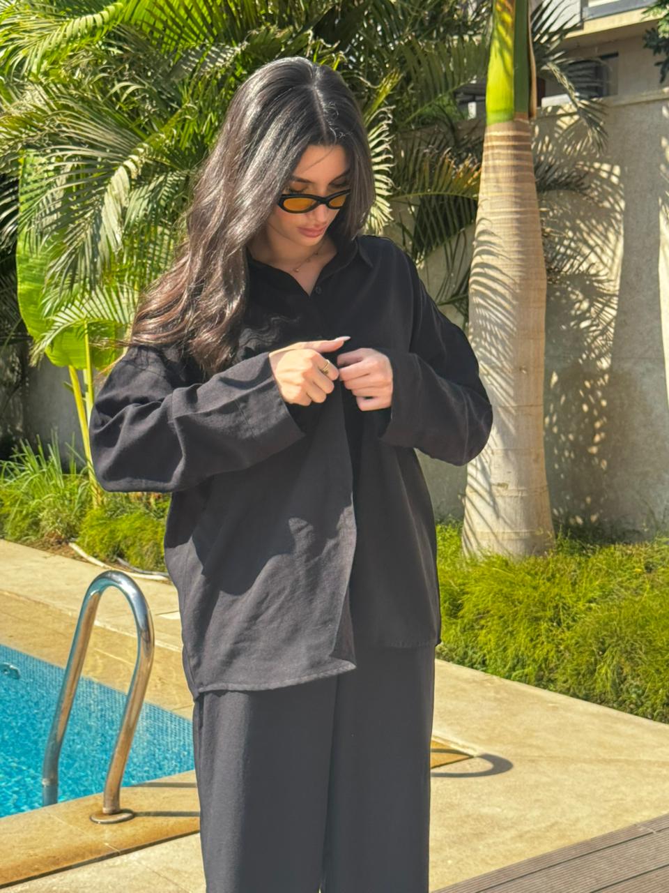 Black Linen Set